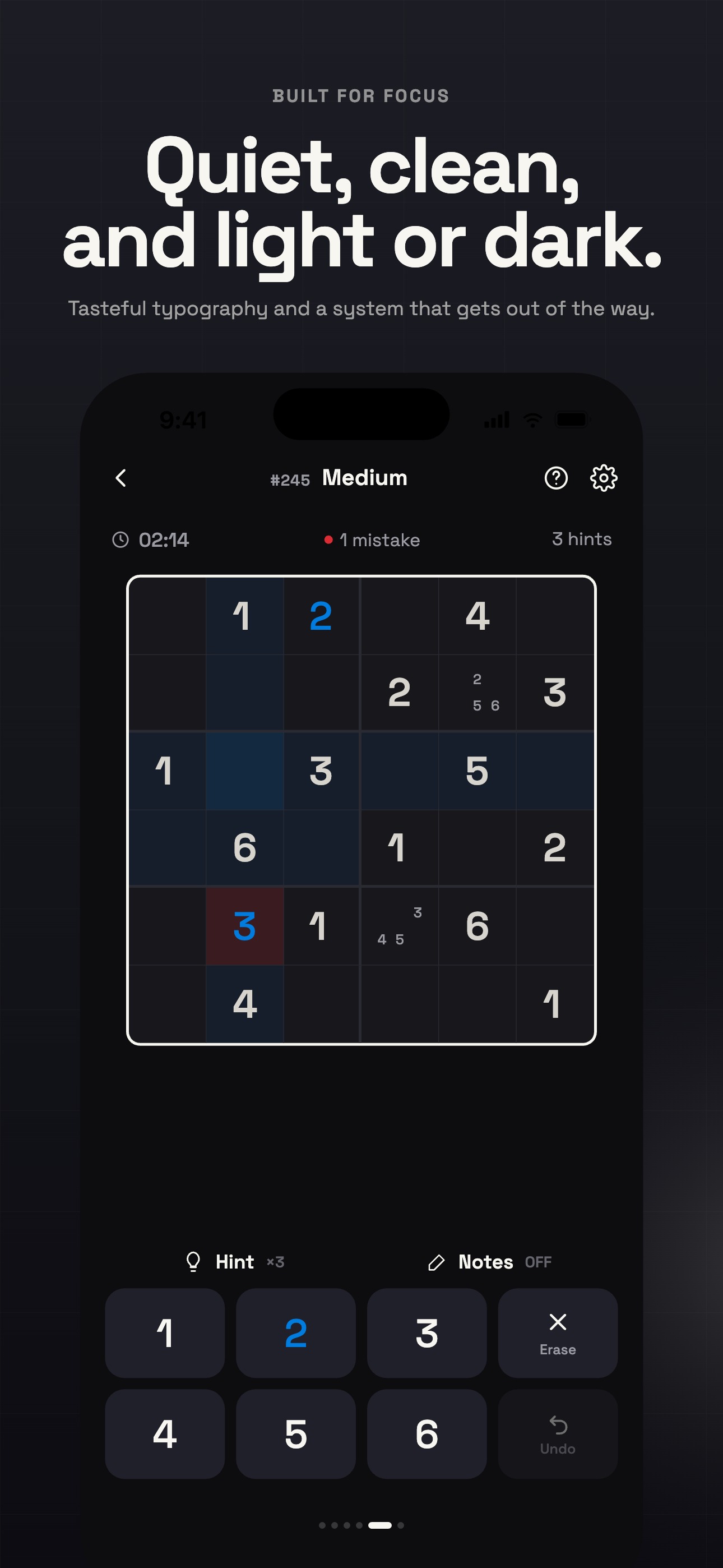 Game — dark mode